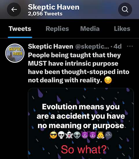 Skeptic Haven Twitter post